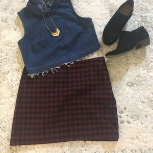 Madewell Buffalo Check Mini Skirt